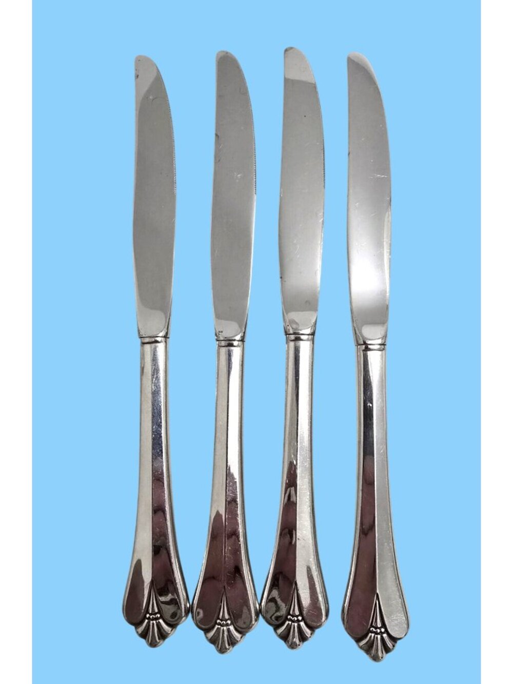 4 Oneida Community ROYAL FLUTE Stainless Steel Butter Knives Flatware - Picture 2 of 5